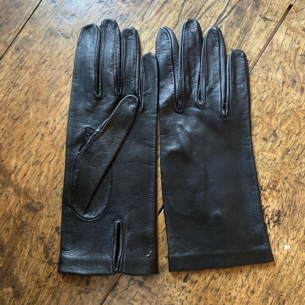 Men's Black Leather Gloves